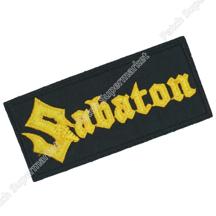 

4" SABATON Logo Music Rock Band Embroidered IRON ON and SEW ON Patch Heavy Metal Custom patch