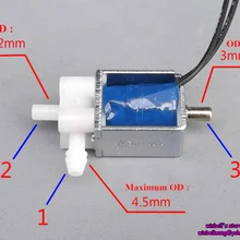 Абсолютно двухпозиционный Трехходовой Соленоидный клапан для молокоотсос 12*14*18 мм 3 V-24 V электрический клапан воздушный клапан