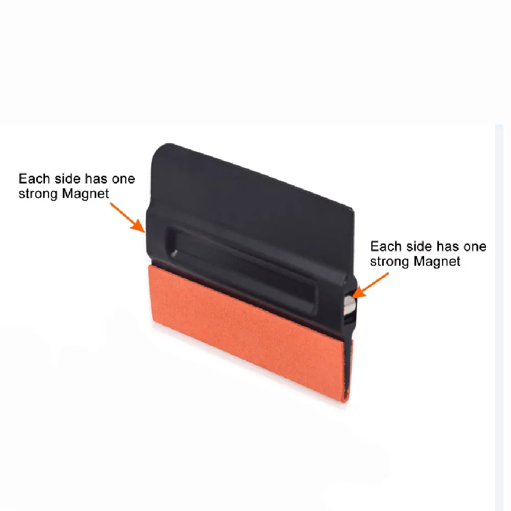 Car Wrap Film FOSHIO 5PCS Vinyl Wrap Sticker Magnet Squeegee Window Tint Suede Edge Magnetic Scraper Carbon Fiber Styling Tool Car Accessories