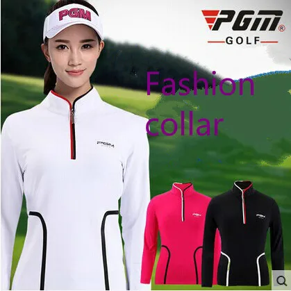 PGM одежда для гольфа модное движение футболка с длинными рукавами воротник драпировка всего тела