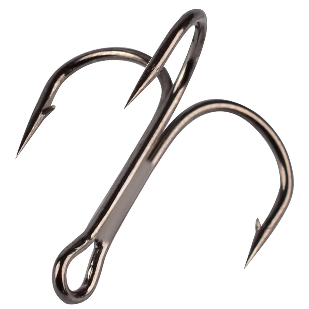 

10pcs/lot High Carbon Treble Hooks Super Sharp Solid 2/4/6/8/10#Fishing Hook Steel Overturned Fishing Salterwater Fishhook