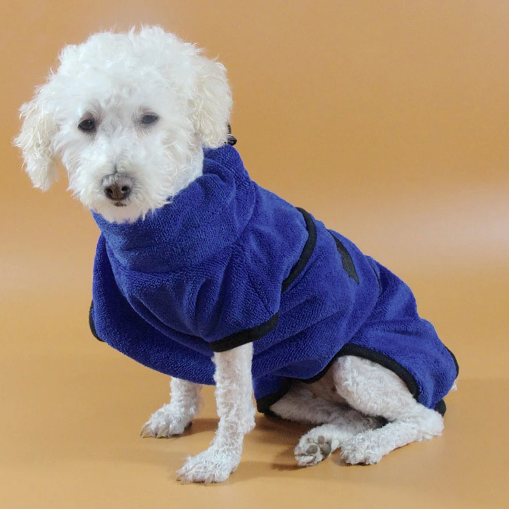 Банный халат для собак, супер впитывающий банные полотенца из микрофибры, банный халат, теплая одежда, быстросохнущие банные полотенца для XS-XL домашних животных