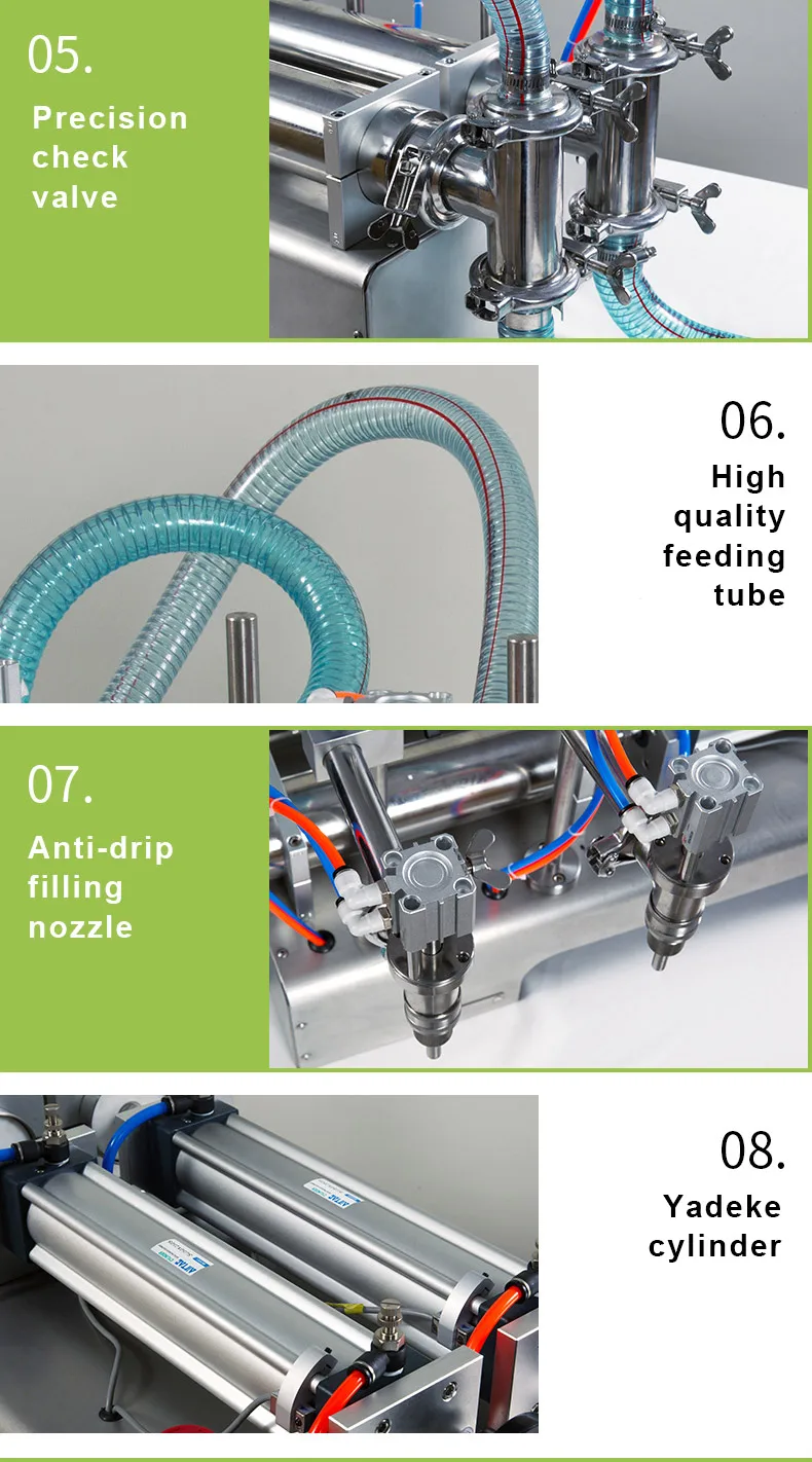 10-100 мл Электрический пневматический цилиндр головка машина для наполнения жидкостью шампунь гель Вода Вино Молоко Кофе Машина Для