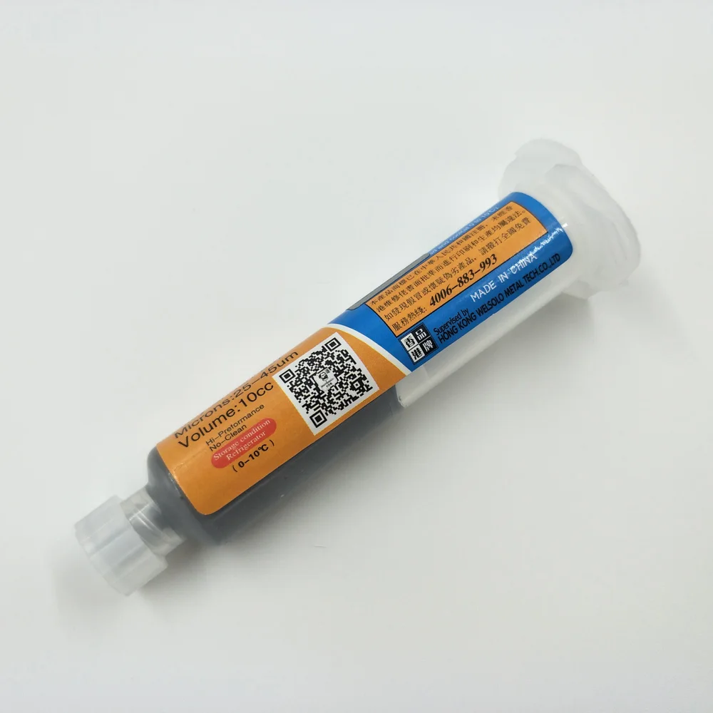 2 шт. 10CC Mechanic Оловянная флюс паяльной пасты Sn63/Pb37 25 45um шприц для PCB SMD мобильный