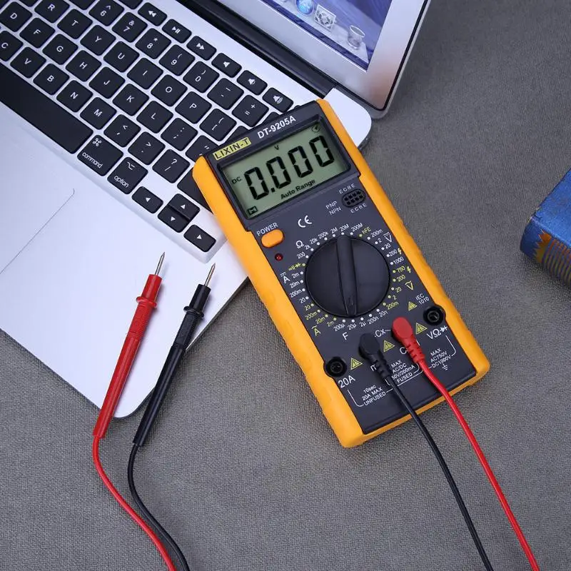 DT9205 ЖК дисплей Профессиональный электрический ручной тестер Цифровой