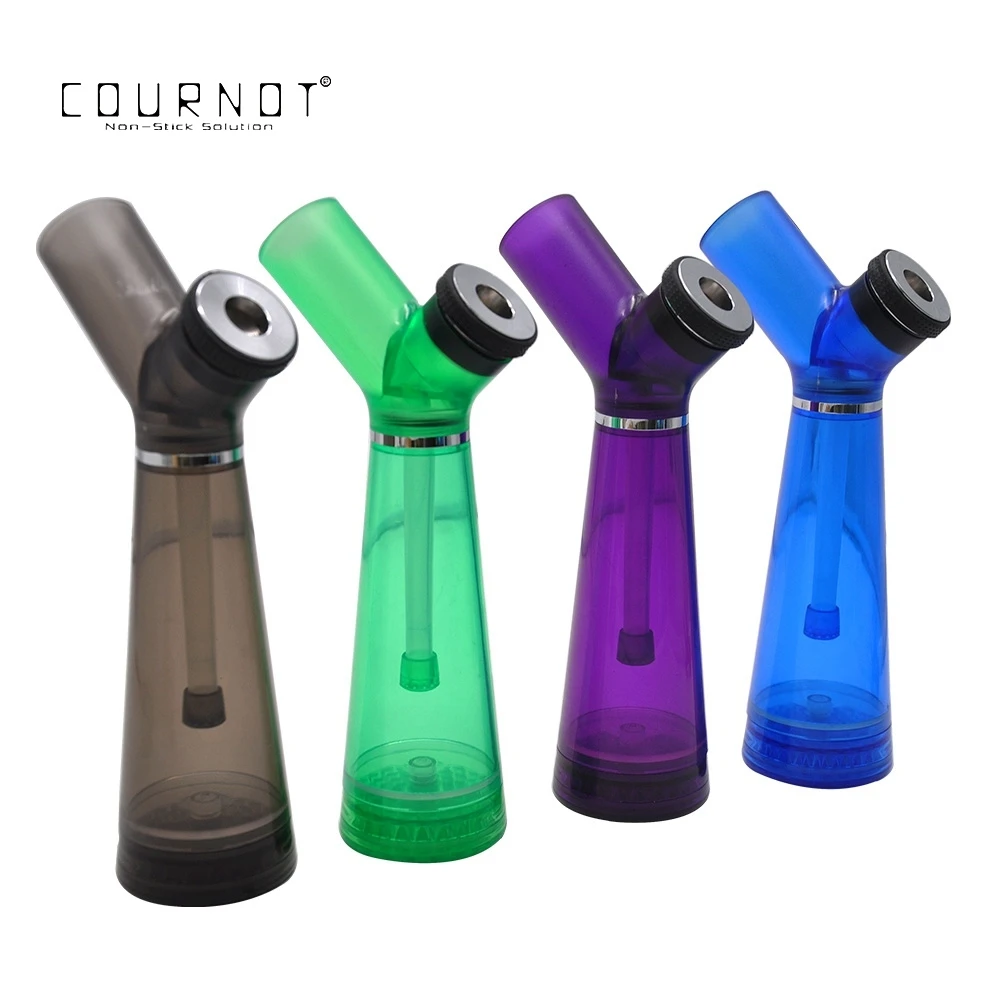 

COURNOT Premium Acrylic Smoking Water Pipe With Grinder 210MM Plastic Hookah Shisha Tobacco Water Pipes Tool Accessories