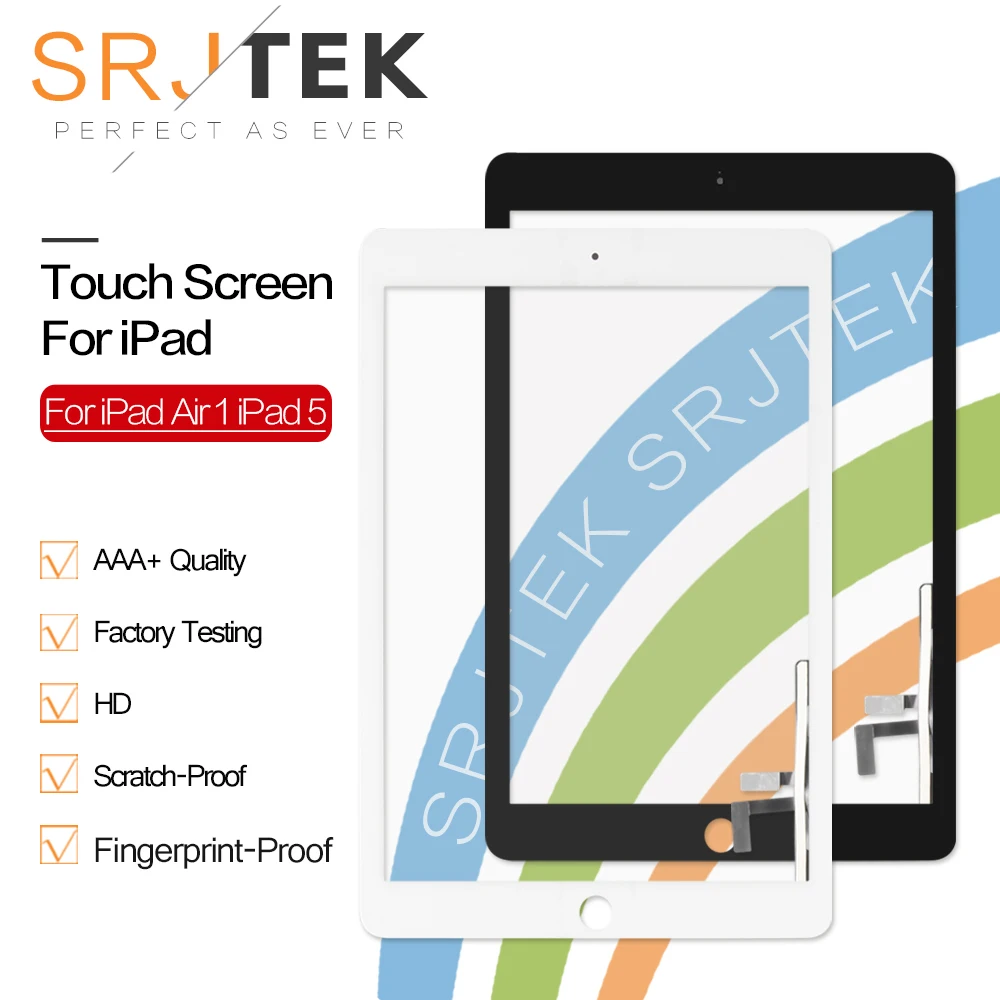 

Screen For iPad 5 Touch iPad5 Air 1 Touch Air1 A1474 A1475 A1476 Digitizer Screen Sensor Glass Panel Tablet PC