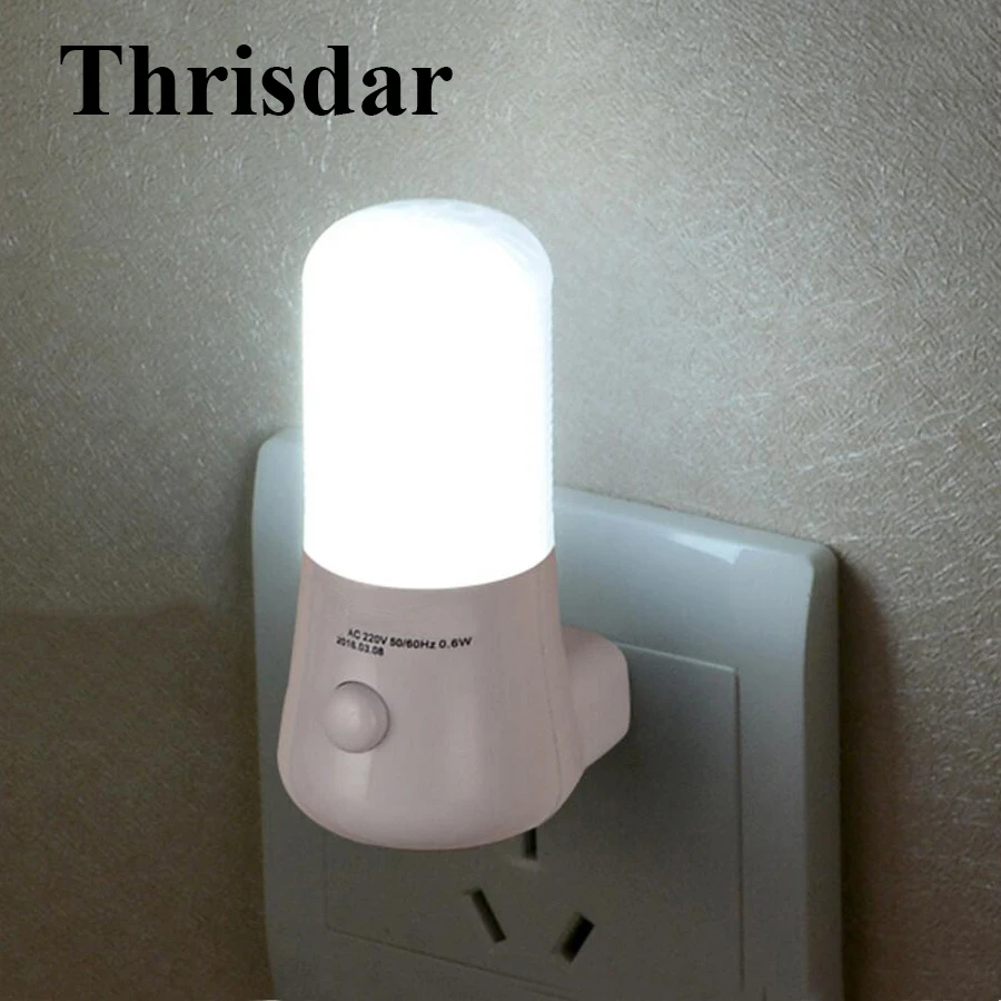 

Thrisdar 4LED 0.5W Novelty LED Night Light With Switch LED Bulbs Wall Socket Night Light Beside Baby Kids Emergency Light