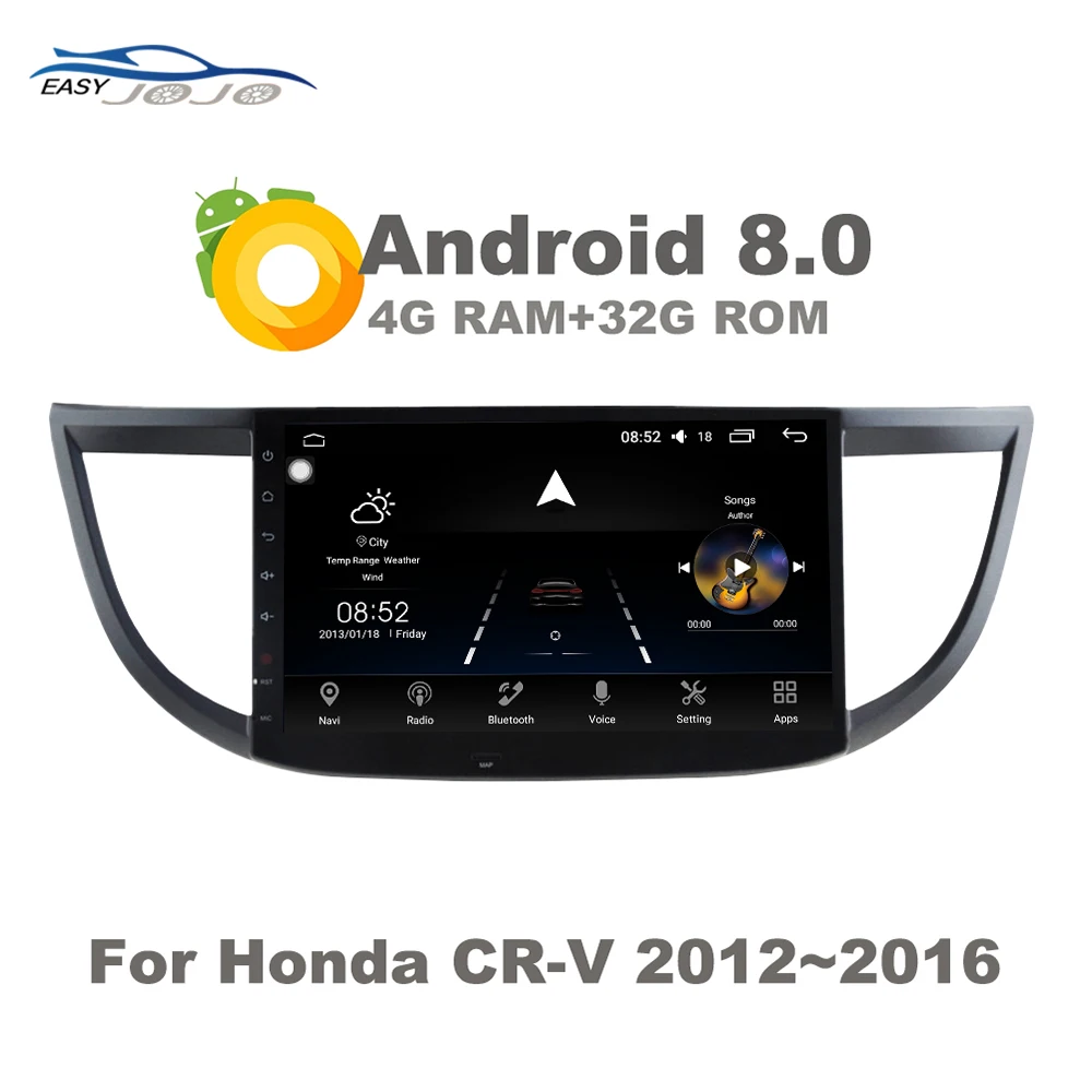 

10.2' 4G RAM Octa Core Android8.0 Car GPS Multimedia Player For Honda CR-V 2012 2013 2014 2015 2016 Auto radio Navigation Stereo