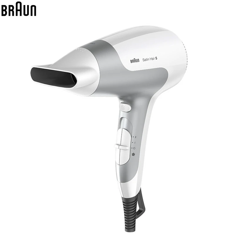 

Braun HD580 unfoldable Handle Electric Anion Hair Dryer Ultra Quiet Fast Drying Sleek and Stylish Design Hair Protector