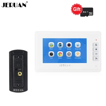 

JERUAN 7 inch LCD Color Video Intercom Door phone Doorbell Record System Kit Metal Waterproof Night Vision Camera In Stock