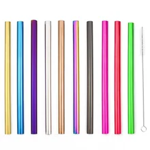 1 шт. острый конец жировой соломы Многоразовые из нержавеющей стали питьевой соломы металлическая соломинка красочные пузырьки чай соломы Экстра Широкий Бар инструменты