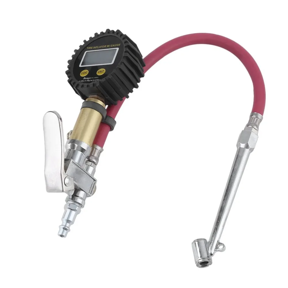 

Digital Air Tire Inflator With High Accurate LCD Display Hand Held Tire Pressure Gauge Meter Auto Car Bicycle Accessories