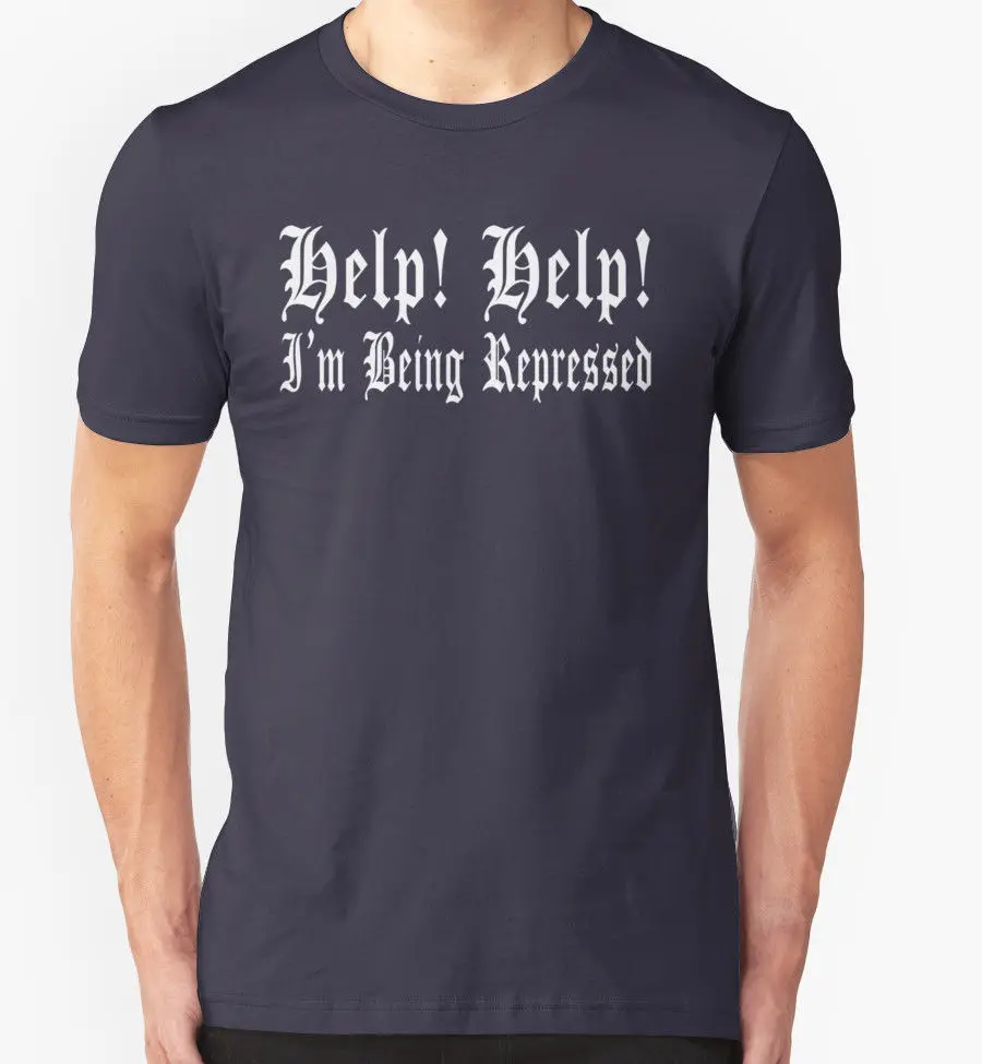

HELP HELP I'M BE REPRESSED T SHIRT HOLY GRAIL COMEDY FILM MONTY PYTHON 1970'S New T Shirts Funny Tops Tee New Unisex Funny Tops