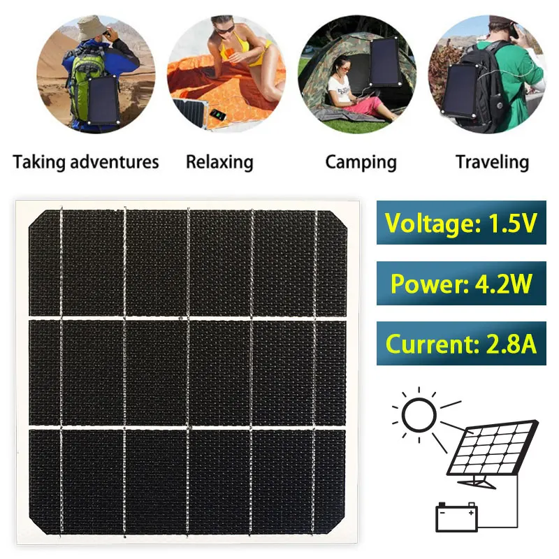 2.8A монокристаллический кремниевый мини солнечная панель прочный DIY Солнечное зарядное оборудование Экологические игрушки часть
