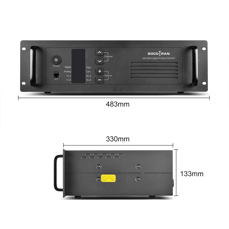 VHF Walkie taklie Ретранслятор 50 Вт 100ch SOCOTRAN MD-8500 136-174 МГц двухсторонняя Базовая радиостанция DMR& аналоговый Ретранслятор с Duplexer