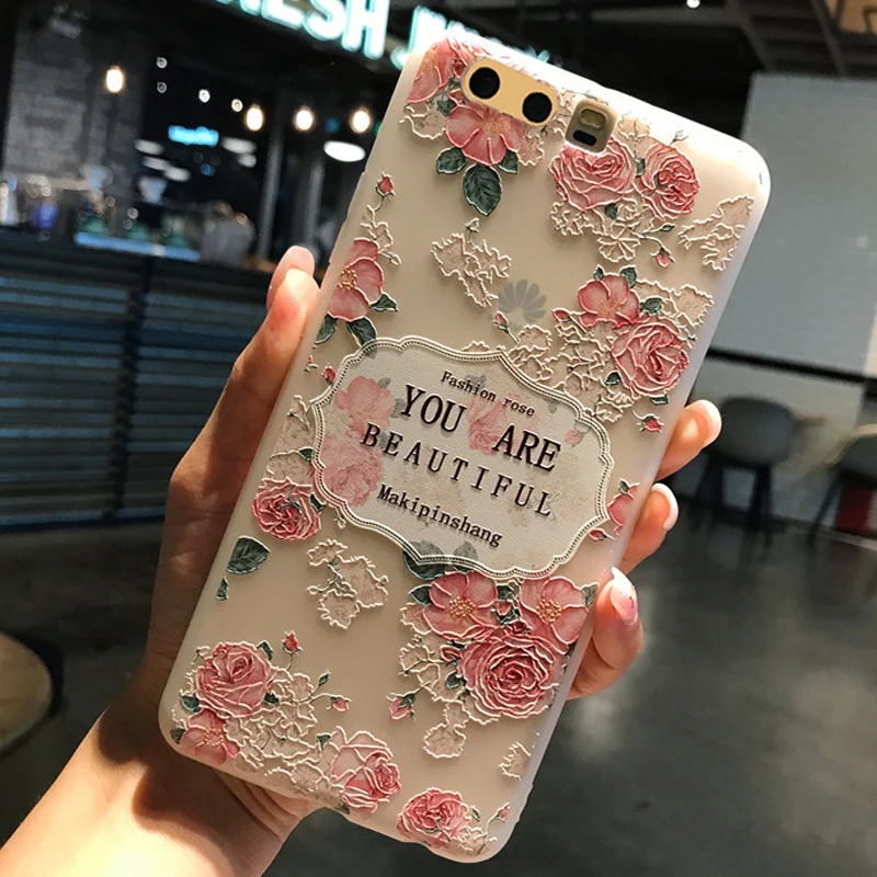 YueTuo матовый чехол для HuaWei p10 p 10 силиконовый роскошный 3d милый телефона аксессуары