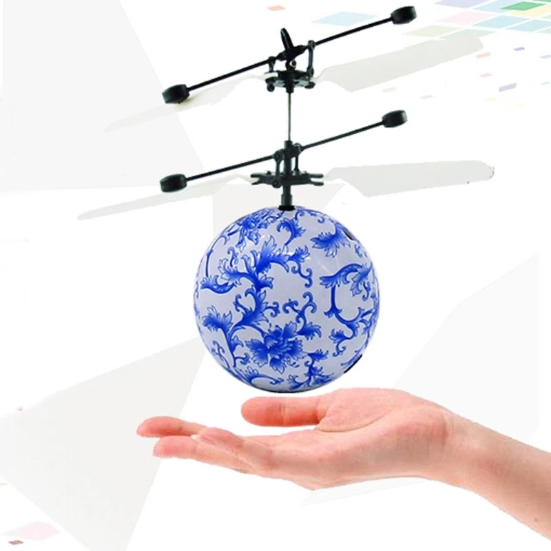 Радиоуправляемый вертолет-мяч Дрон шар-Вертолет Встроенный сияющий светодиодный свет для детских игрушек