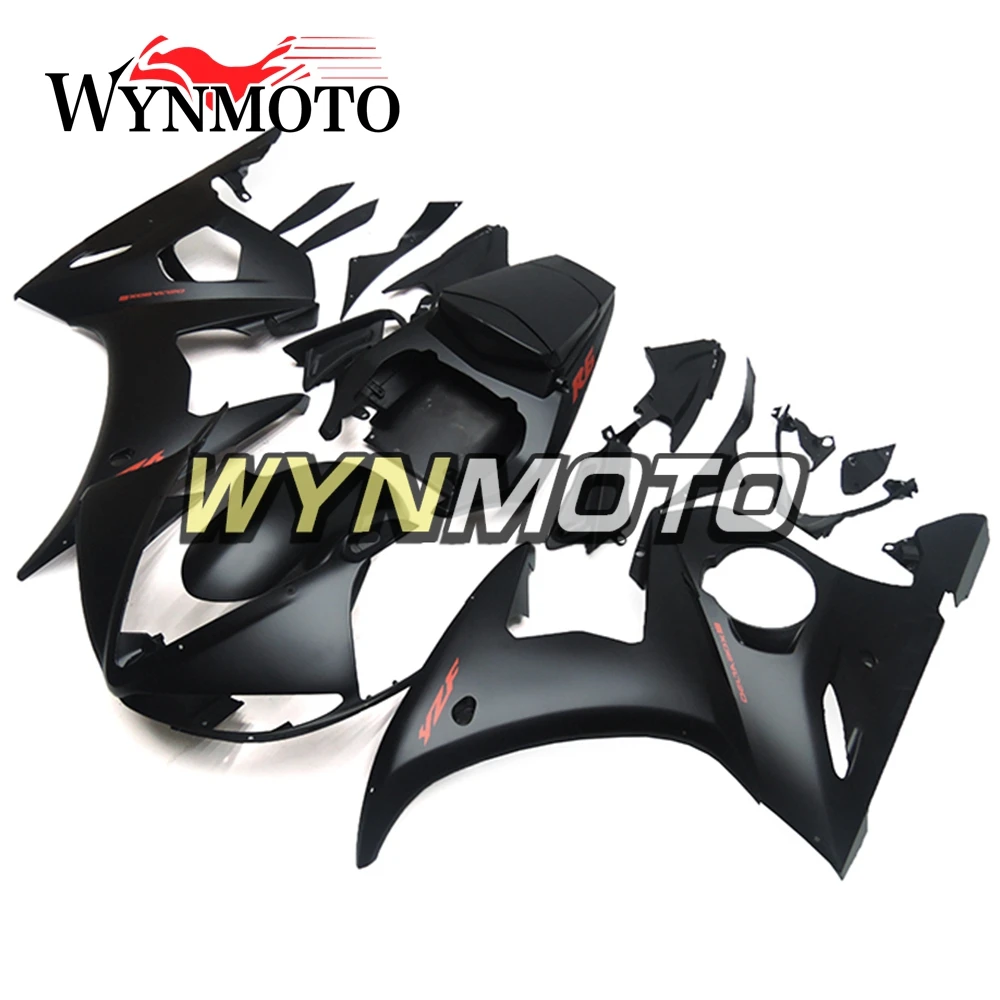 

Complete Fairings Kit For Yamaha R6 2005 05 Year Injection ABS Plastics Bodywork Motorcycle Flat Black Cowlings Frames Motorbike