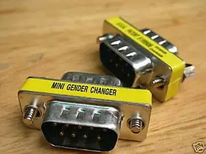 

50 DB9 RS232 9 Pin Male to Male Gender Changer Plug DB9