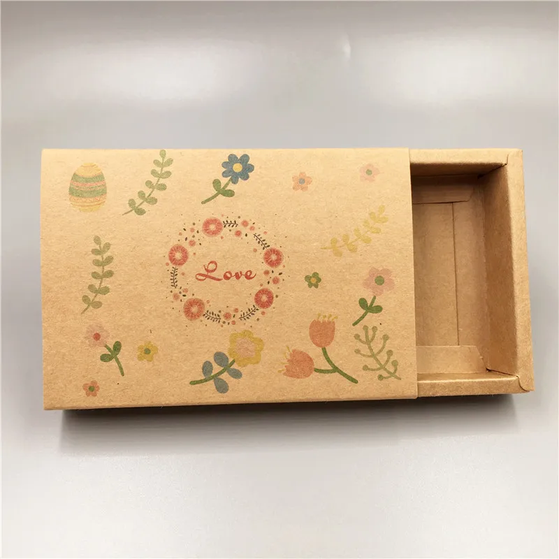 50 шт./лот, Подарочная коробка, крафт-бумага, ящик, коробка, несколько стилей, печать, упаковка для ювелирных аксессуаров, упаковочная бумага, картонная коробка - Цвет: A17