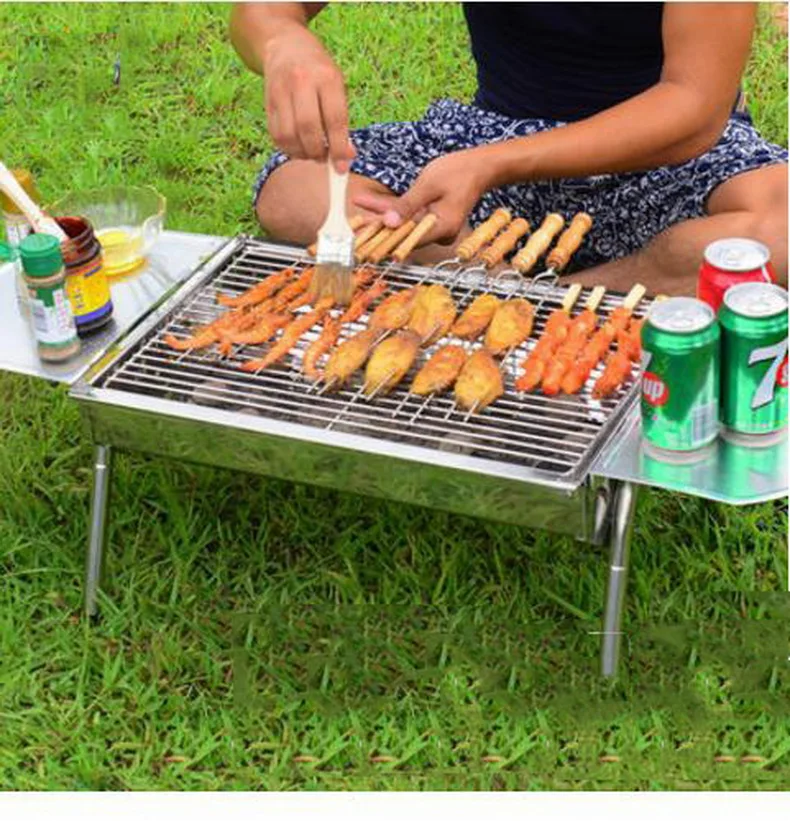 stainless steel Thickening Barbecue stove Household charcoal Barbecue