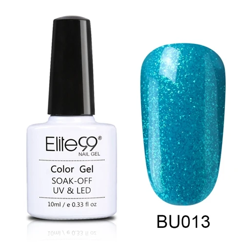 Elite99 10 мл синий цвет серия Гель-лак для ногтей вылечивается с УФ светодиодный лампой легко замачивается Гель-лак для Ногтей Стойкий лак для ногтей - Цвет: BU013