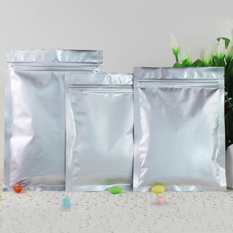aluminium foil zip lock bag for candy food packaging bag with zipper top food tea nuts coffee