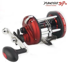 YUMOSHI набор для правой руки Pesca круглая Катушка Для baitcasing Рыболовная катушка для соленой воды 12BB 5,2: 1 троллинг катушка для ловли карпа