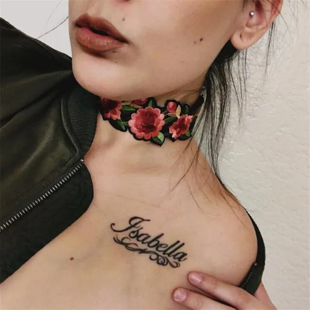 Красная роза цветок вышивка кожа замша choker ожерелье для женщин мода steampunk ожерелья татуировки ювелирные изделия воротник