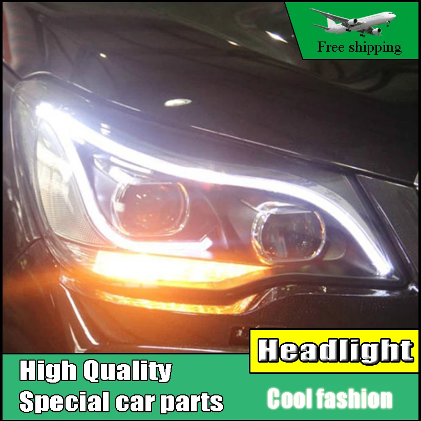 Car Styling Head lamp Case For Subaru Forester 2014 2015 Headlights LED Headlight DRL HID Xenon 2015 Subaru Forester Low Beam Headlight Bulb
