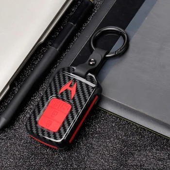 

ABS+Silica gel Carbon fiber Car Key Cover Case For Honda Hrv Civic 2017 Accord 2003-2007 Cr-v Selected Material for Durability