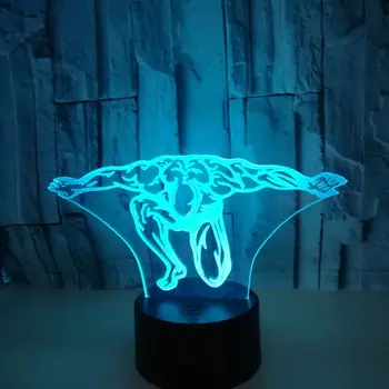 

Creative Beauty 3d Led Night Light, Remote Control Birthday Gift 3d Light Fixtures Christmas decorations Kids Lamp