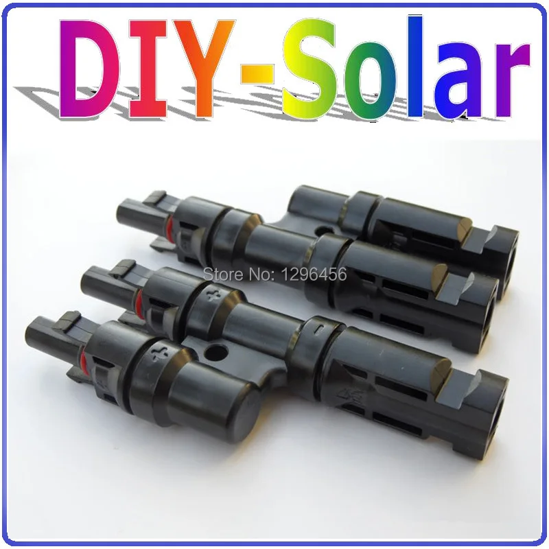 

MC4 T-Branch Connector male and female, 2 in 1 Waterproof IP67 MC4 Solar Panel Connector, 100% TUV UL Certification