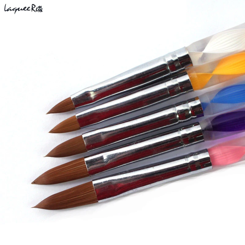 Hot Sale High Quality 5 Pcs Fashion Acrylic UV Gel Nail Art Builder Brush Pen Set Nail Art Painting Drawing Brush Manicure Tools 4