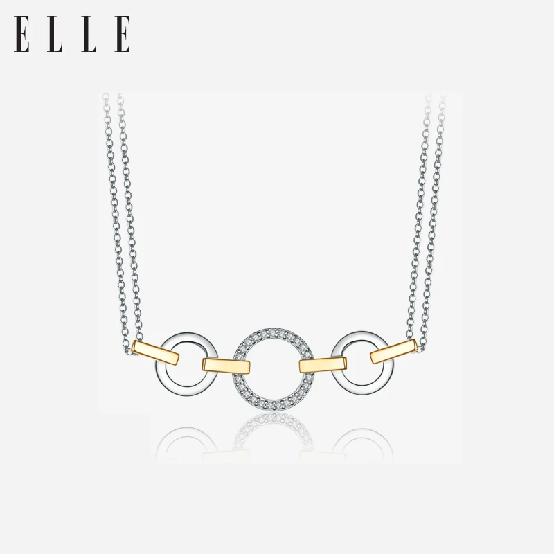 

Original Genuine ELLE ruby necklace Female Clavicle Chain Marie Crown Alice Fashion Silver 925 Jewelry Silver Necklace3032301