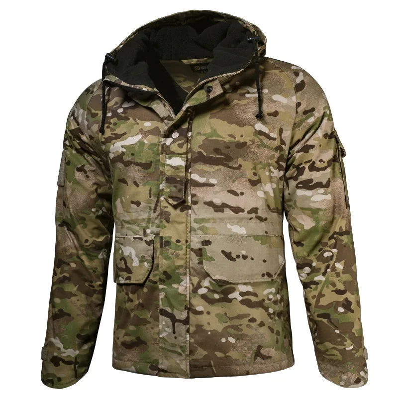 Sector Seven Мужская тактическая камуфляжная куртка G8 Военная Флисовая Подкладка Верхняя одежда ветрозащитное водонепроницаемое пальто - Цвет: Multi Camouflage