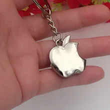 Mode Silber Farbe Metall Apple Schlüssel Kette Nach Keychain Frau Tasche Charme Chaveiros Personalizado Männer Porte Clef Auto Schlüsselring(China)