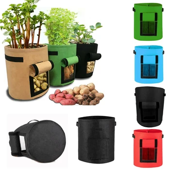 

Useful Plants Growing Bag Vegetable Flower Pot Container DIY Potato Garden Pot Planting Farm Home Grow bag