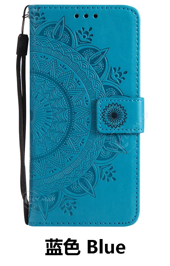 Чехол-портмоне с откидной крышкой чехол для Samsung Galaxy A5 A510 A 510 SM-A510F для телефона с симпатичным цветочным чехол Coque 5 A52016 A56 A510F SM-A510M A510F/DS - Цвет: Blue