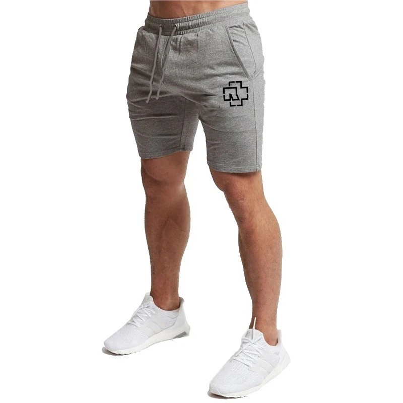 

Summer Rammstein Print Beach Shorts Breathable Cotton Gym Short Trousers
