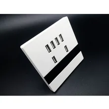 AC 110-250 V 5 V 6000mA 86 настенная розетка 6 usb зарядка настенное 6A Зарядное устройство USB розетка панель Разъем питания с портом usb домашнее устройство