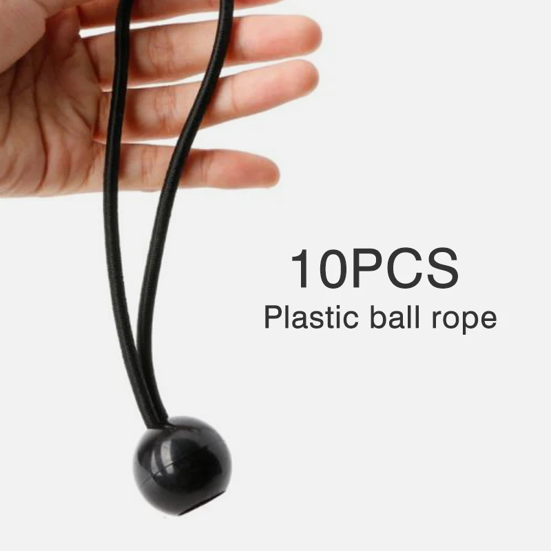 10Pcs/lots Flag Pole Clip Attach Windsocks Flags To Poles Ball Bungee Cord Ties Rope 150mM