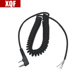 XQF DIY 4 wire кабель микрофона K разъем 2 контакты для Kenwood Wouxun Baofeng Puxing Линтон TYT Quansheng портативная рация