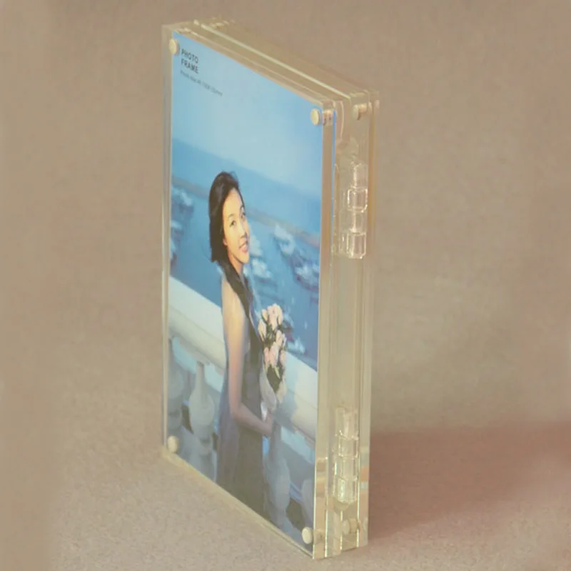 4x6 &quotОткидная акриловая фоторамка с магнитной рамкой для настольного