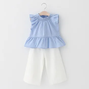 

DHL30SET Girls Clothing Sets New Summer Girls Clothes Sleeveless T-shirt+Shorts 2Pcs Kids Clothing Sets For 3-7 Years