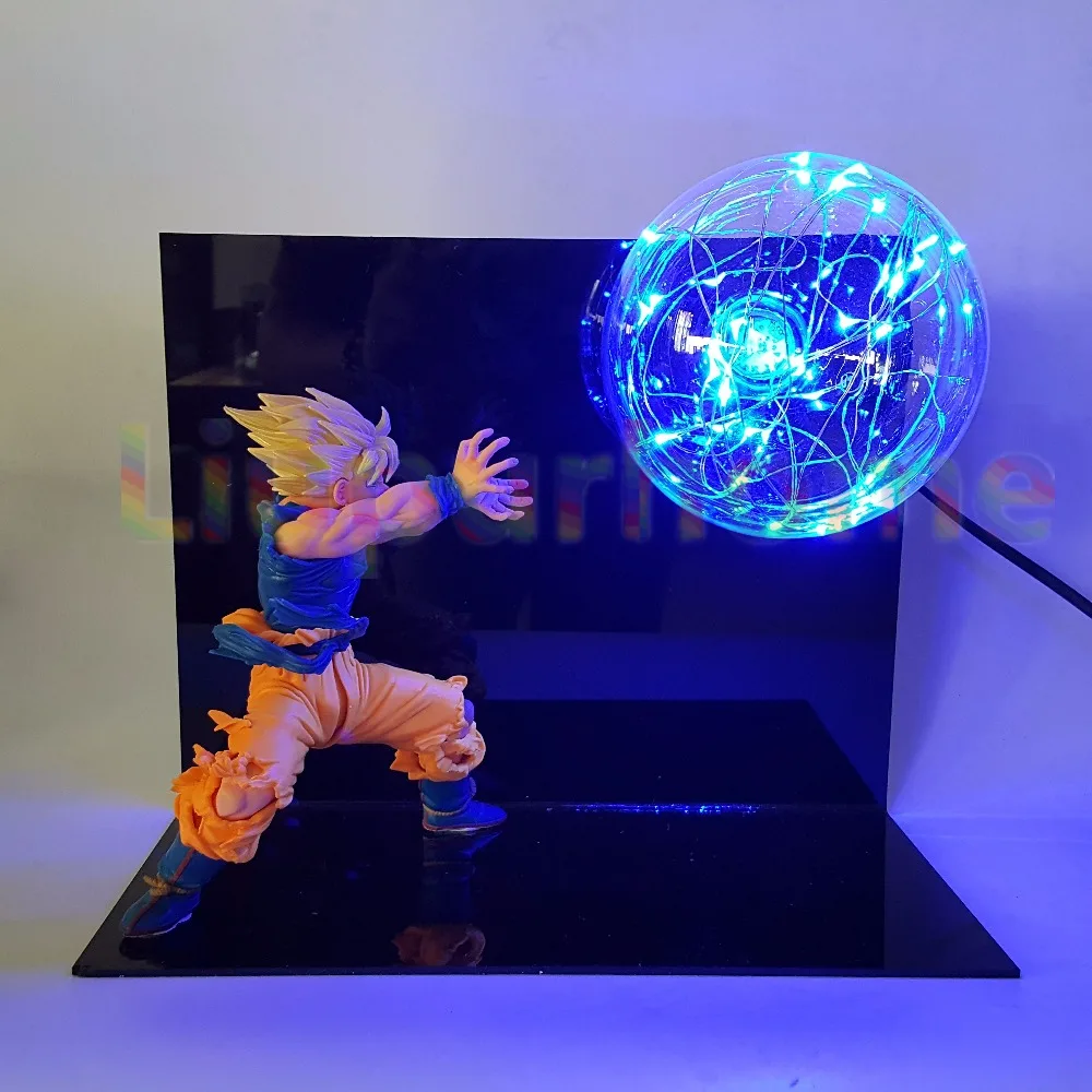 Dragon Ball лампы Son Goku kamehameha сцены Lampara «Жемчуг дракона» с рисунком из аниме «Драконий жемчуг зет» светодиодный Электрический Ночной светильник Настольная лампа Сон Гоку Luminaria игрушки