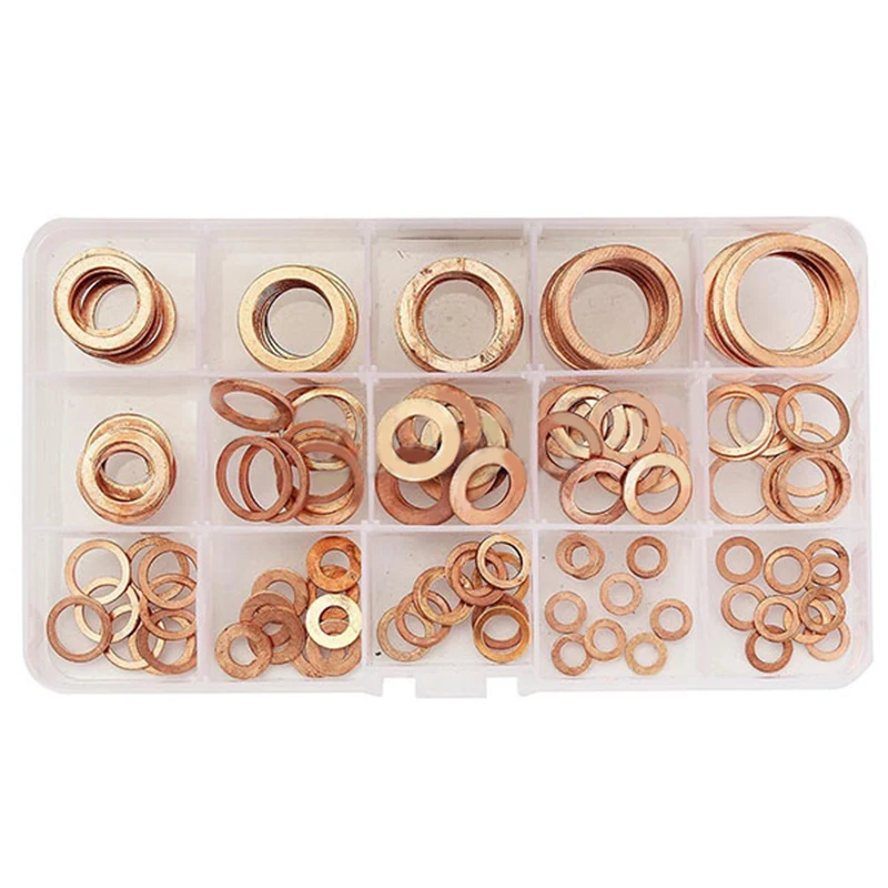 Juego De Juntas Surtidas De Arandela De Cobre M5-M22 De 150 Piezas Para Accesorios De Hardware