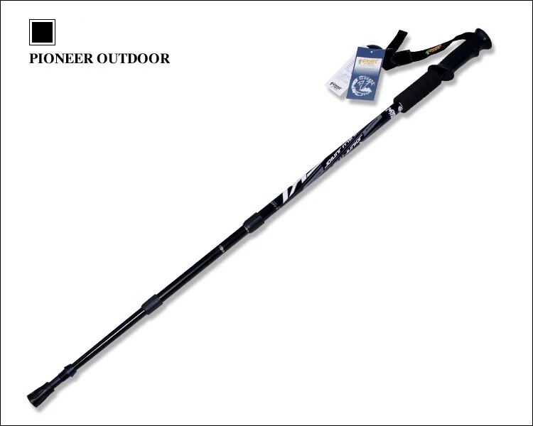 Bastões de Choque Seção Pólos Trekking Telescópica Ajustável Caminhadas Bengalas Absorvente Leve Melhor Barato 65 Cm-135 cm 3 7 65 cm-135 cm 3 Seção Pólos Trekking
