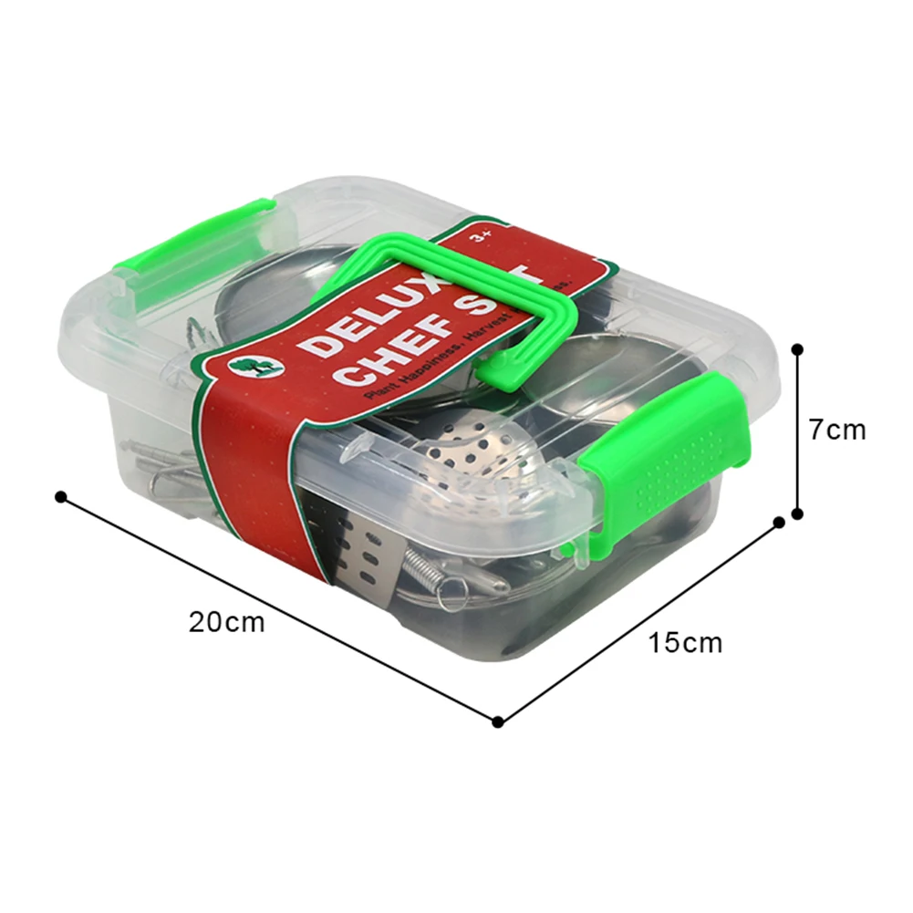 Детские ролевые игры имитация кухня игрушка падение устойчивостью нержавеющая сталь пособия по кулинарии горшок Пан игрушка 17 шт. компл